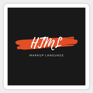 HTML Markup Language Paint Smear Sticker